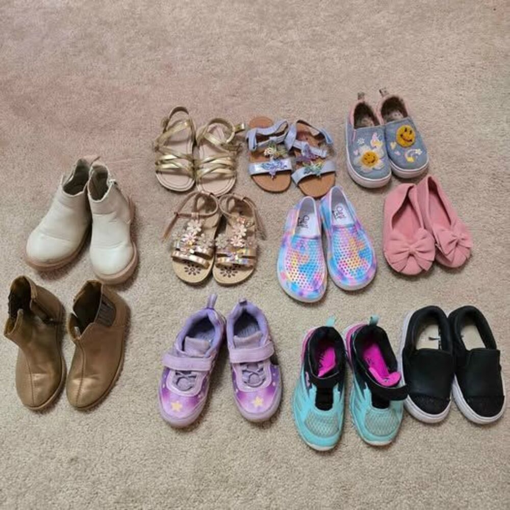 Baby girl shoes Bundle 11 pairs size 7